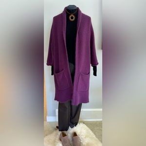 Erin Cardigan - long, purple, o/s